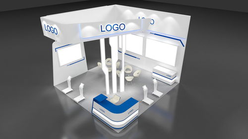 三十六平科技展台模型设计 模板下载与效果图素材全攻略