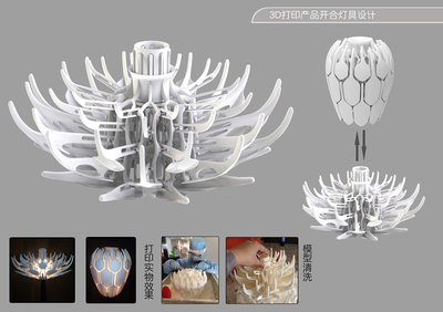 3D打印灯具之开合灯 奔跑的象先生的创意设计之旅