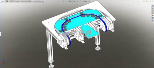 线体圆带转弯机构设计模型详解
